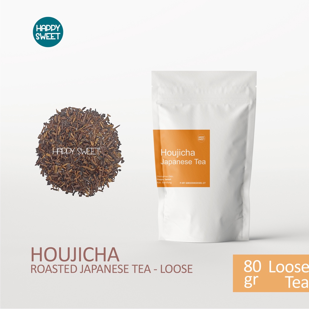 

Hojicha Tea | 80 gram | Japanese Green Tea Roasted | Teh Jepang Sangrai Hojicha Happy Sweet