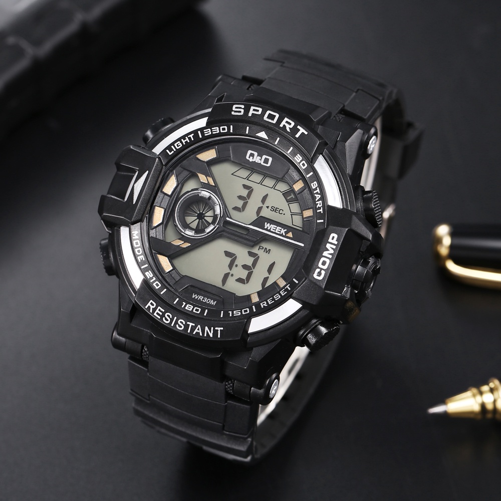 JAM Tangan PRIA Water Resist STRAP RUbber Import Water poof WATCH analog sport MEN M50 M49 M06