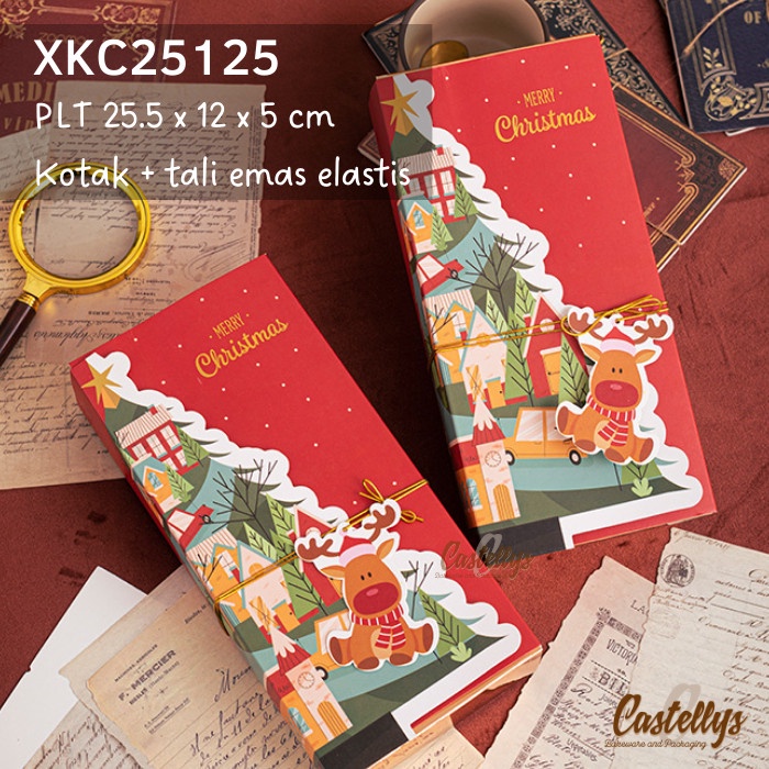 

XKC25125 Kotak Box Natal Kue Kering Nastar Hampers Christmas