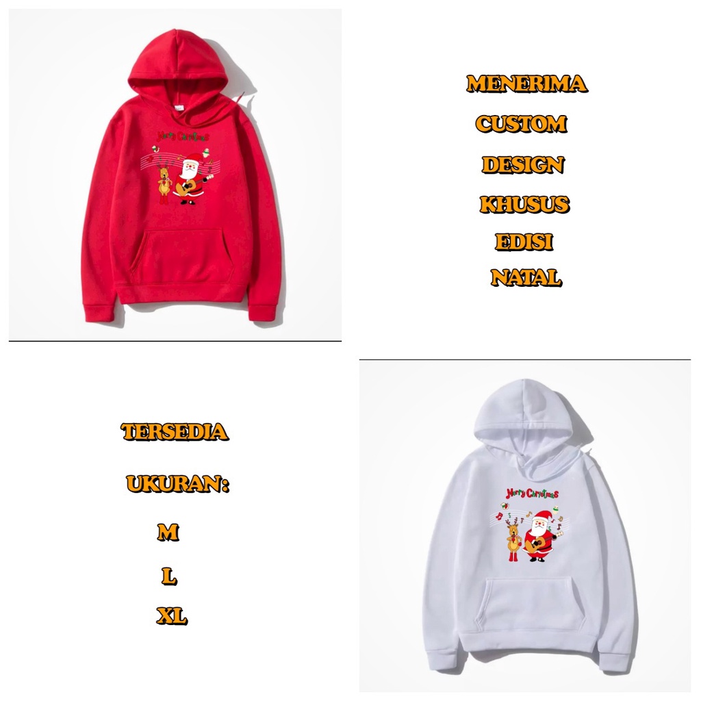 ALIPIO FASHION - SWEATER HOODIE SANTA CLAUS / hoodie pria / wanita / edisi natal / murah / keren