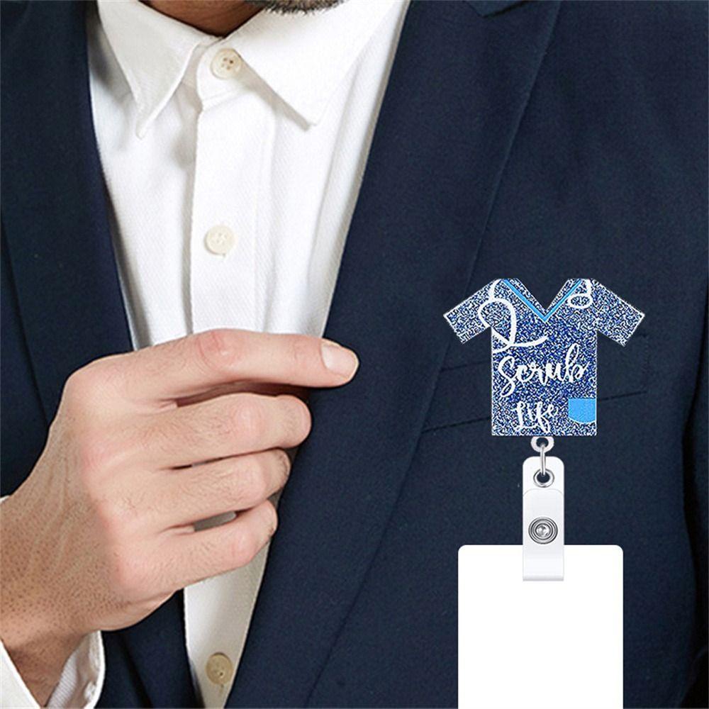 Lanfy Retractable Badge Reel Siswa Perlengkapan Rumah Sakit Khusus Alat Kantor Perawat Dokter Nama Card Holder Sertifikat Gesper
