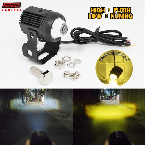 MINI PROJECTOR BILED D2 Laser lampu foglamp motor universal