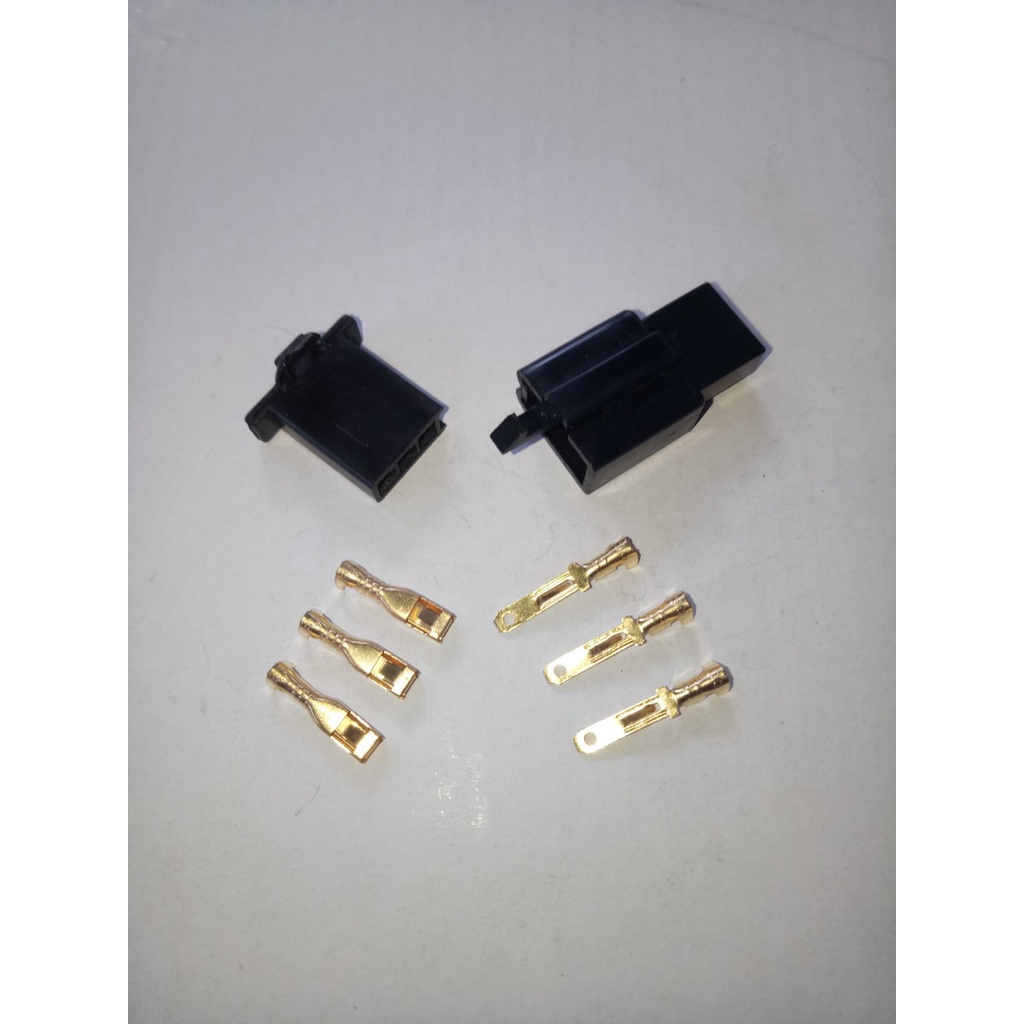 SOKET KABEL 3 PIN SKUN KECIL HITAM / SOCKET KABEL 3 PIN SKUN KECIL / KONEKTOR