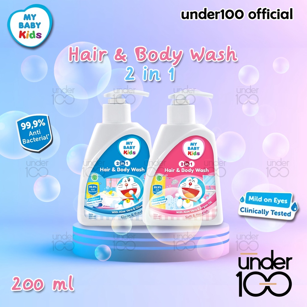 ❤ Under100 ❤ My Baby Kids Hair &amp; Body Wash Pump Soft &amp; Nourish | Clean &amp; Fresh | 200ml