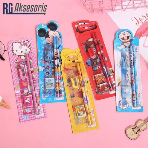 

Paket alat tulis 5in1 / Alat tulis set / paket alat tulis karakter / Stationery
