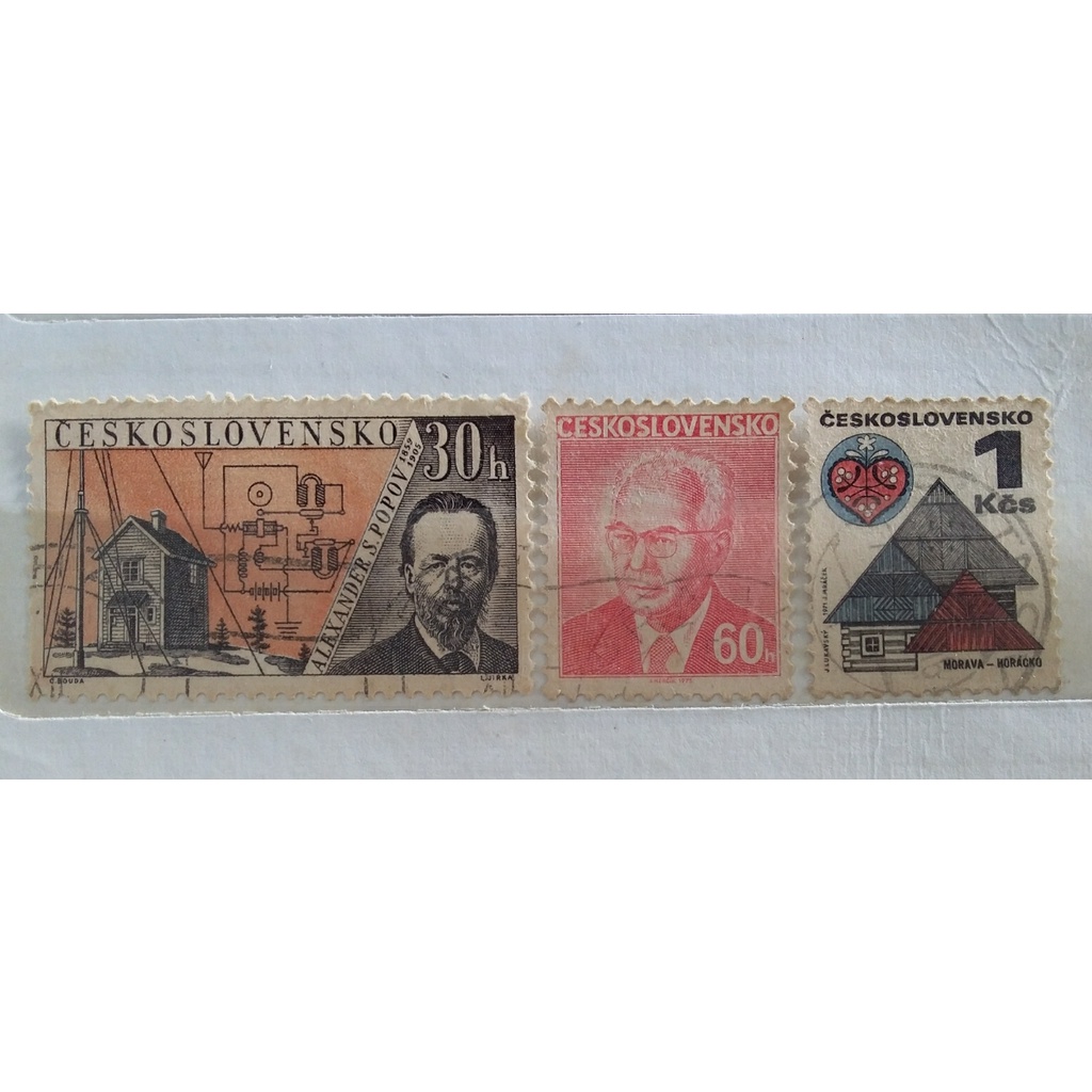 

prangko cekoslovakia 3 lembar used
