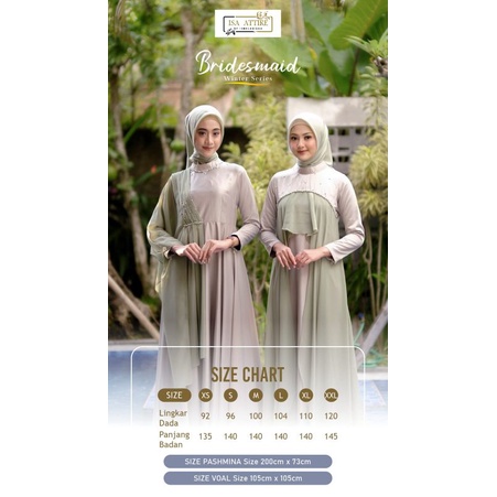 Bridesmaid Winter Series by Isa Attire Original/Bridesmaide Winter by Sisterhijab Isa hijab