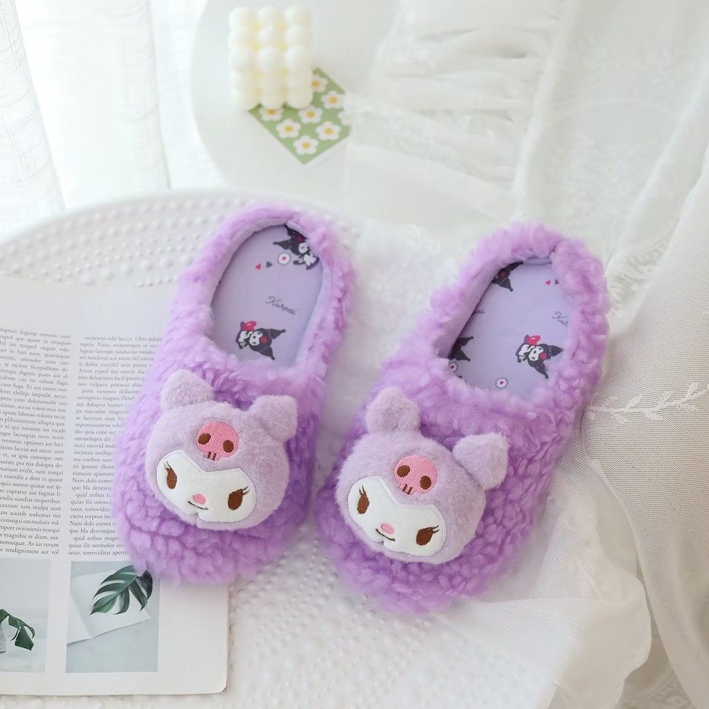 SANDAL RUMAH CINNAMOROLL MELODY KUROMI HELLO KITTY POCHACCO DOG POMPOMPURIN SEPATU KAMAR RUANGAN IMPOR LEMBUT