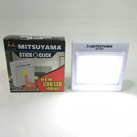 lampu tempel emergency led mitsuyama/ stick n click COB LED 10 watt