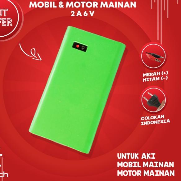Charger Aki Motor MAINAN Mobil MAINAN 6V 2A Carger Aki Casan Aki