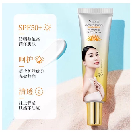 BPOM Veze Sunscreen SPF50+ Krim Pemutih dan Pelindung Kulit Wajah Tubuh LS