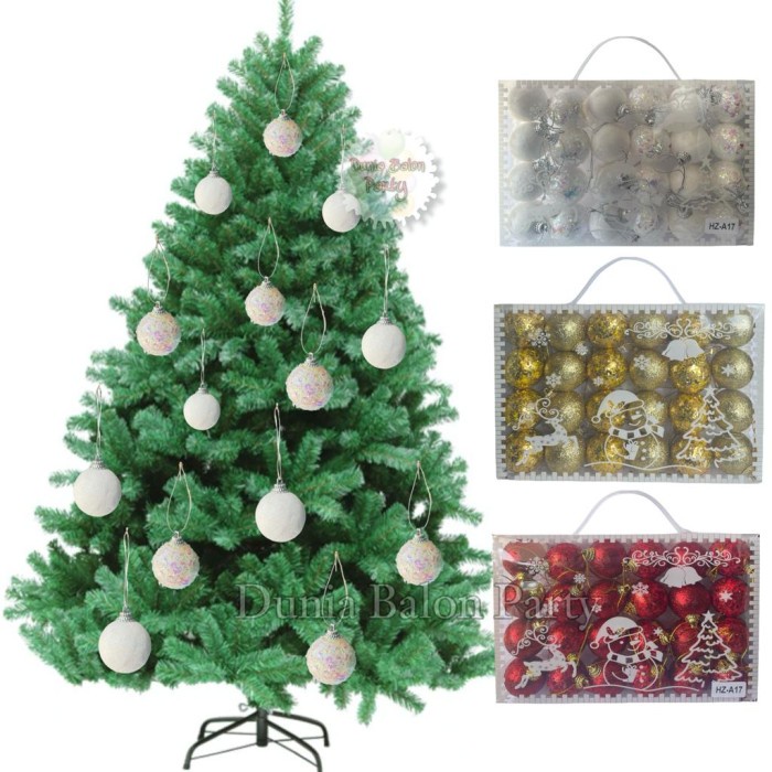 SET 24 OSZJ2022 138 4cm Aksesoris Ornamen Dekorasi Pohon Natal