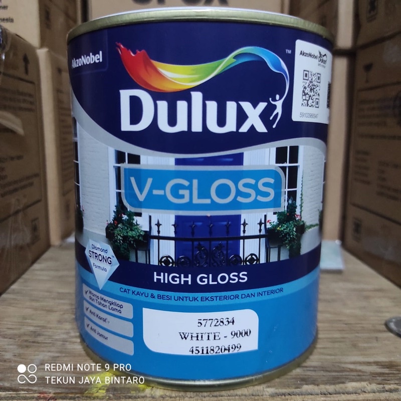 Jual Cat Kayu And Besi Dulux V Gloss High Gloss White 9000 08l Shopee Indonesia 9675