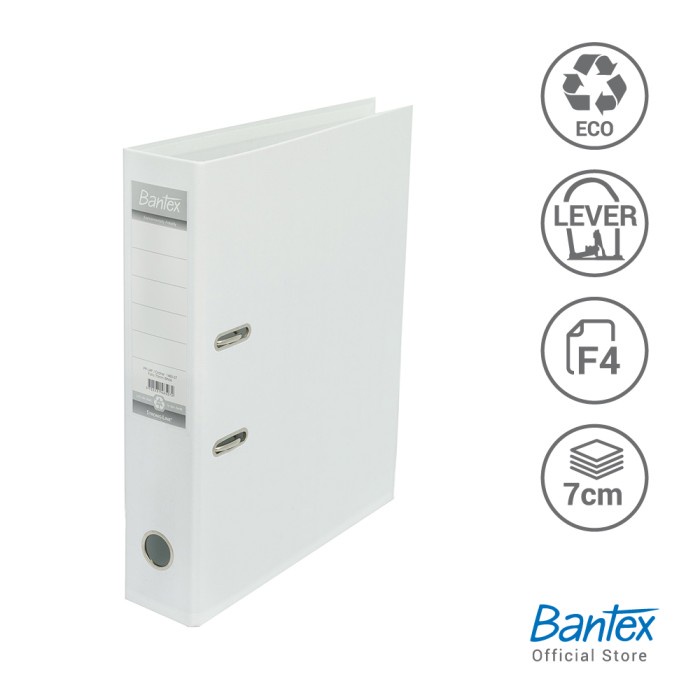 

Bantex Lever Arch File Ordner Plastic Folio 7Cm White #1465 07