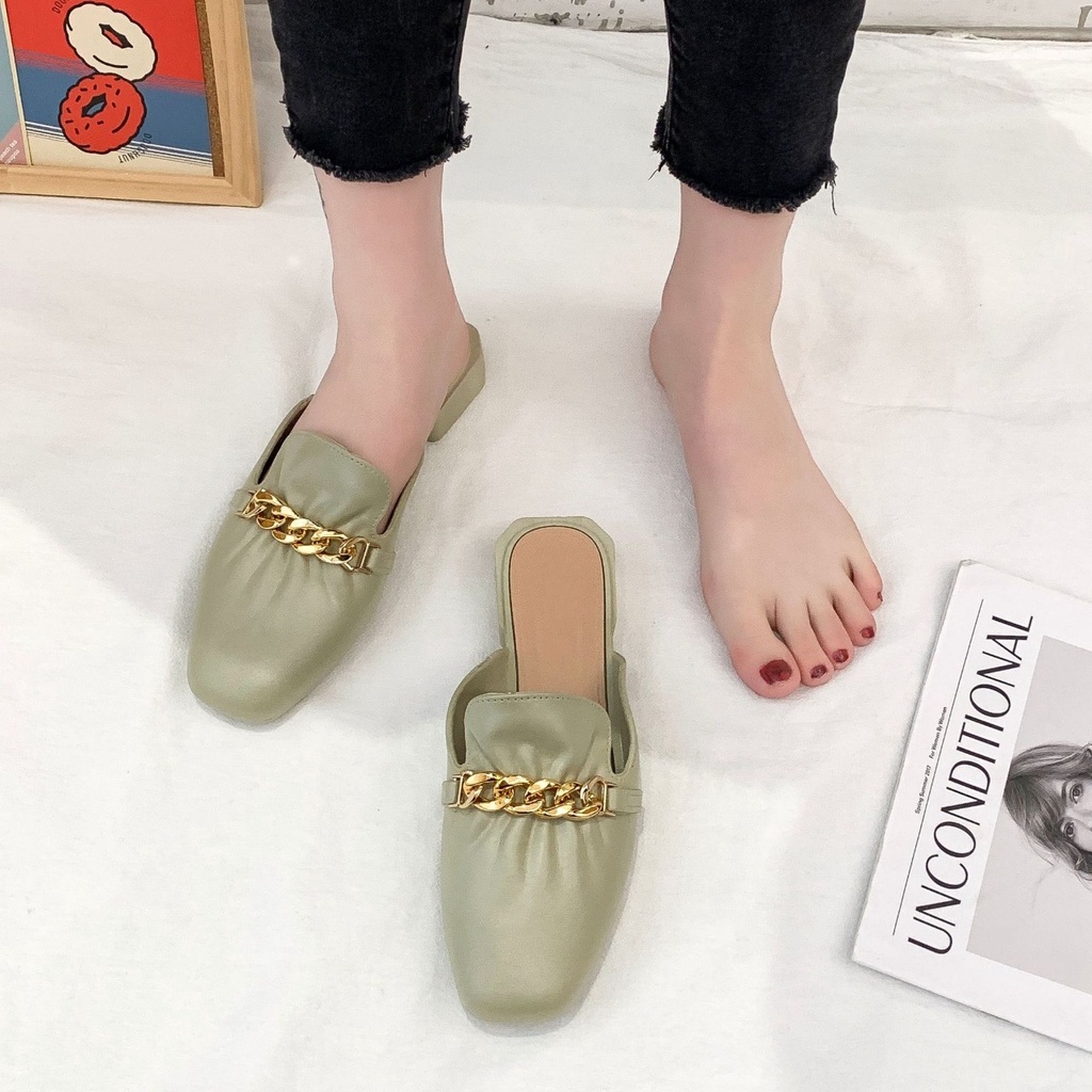 FY Sepatu Slop Flat Karet Jelly Wanita