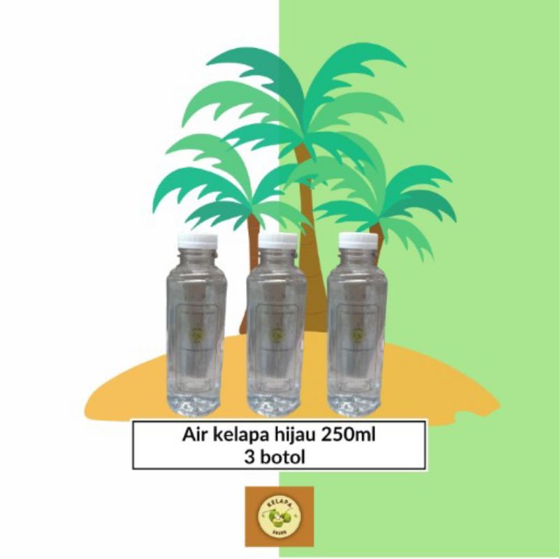 

air kelapa hijau fresh botol 250ml