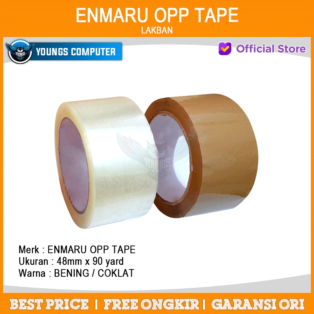 LAKBAN ENMARU OPP TAPE 48mm x 90 yard ( BENING / COKLAT )