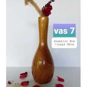 VAS BUNGA KAYU JATI ASLI  MODEL PANJANG 7