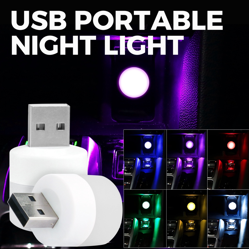 Lampu Atmosfir Mini USB Untuk Dekorasi Mobil / PC / Komputer / Mobil
