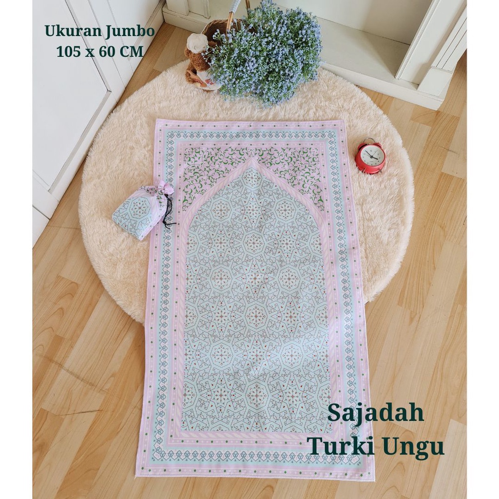 ABA - AGENBAJU - SAJADAH TRAVEL | SAJADAH SOUVENIR UMROH | SAJADAH JUMBO - oleh oleh haji - tahlihan - souvernir - bingkisan haji - 40 harian-thr lebaran -oleh oleh umroh - umroh-sedekah (READY STOCK)-SAJADAH TURKI UNGU
