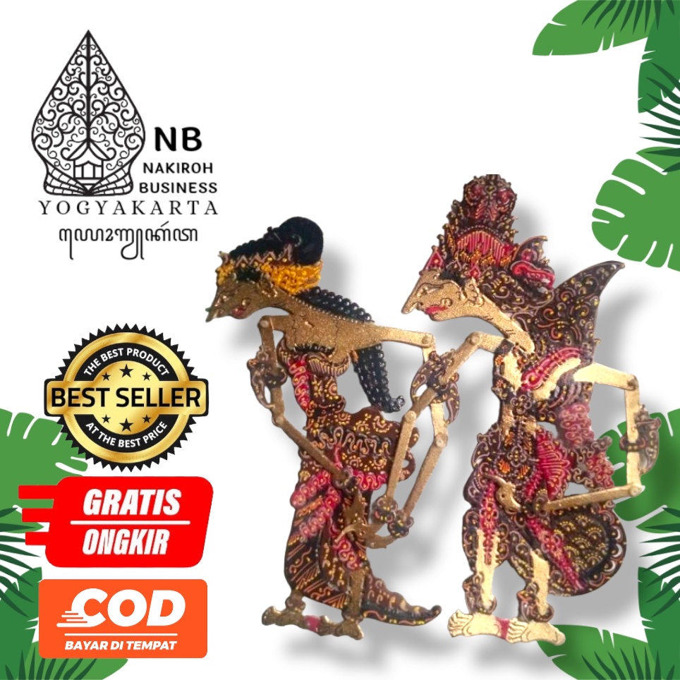 NAKIROHBUSINESS MAHAR WAYANG KULIT RAMA SHINTA UKURAN 18CM