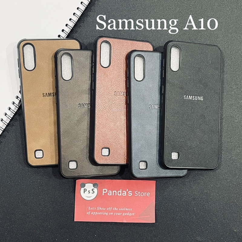 Leather Case Samsung A10 Softcase Kulit Elegan Casing Slim Fit