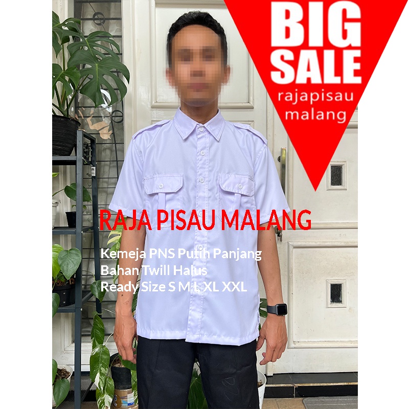 Baju Seragam PDH, Seragam Putih Pendek PNS Pria, Baju PNS, Kemeja Putih PDH