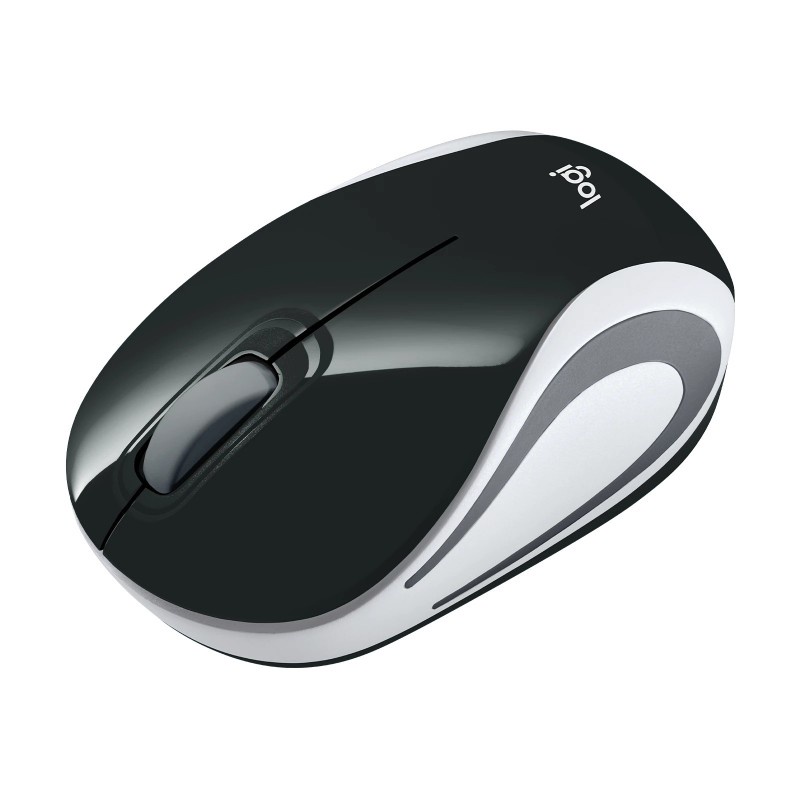 LOGITECH MINI WIRELESS MOUSE M187 MOUSE HITAM PUTIH MOUSE TANPA KABEL - ACC KOMPUTER LAPTOP