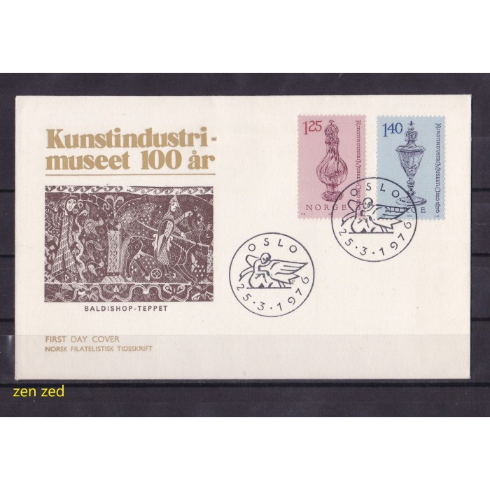 

A170 Perangko FDC SHP Norwegia 1976 The Museum 1 Pcs