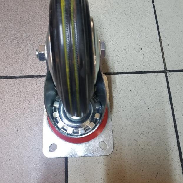 Roda Troli Grobak Karet 6 inch (Hidup+rem )