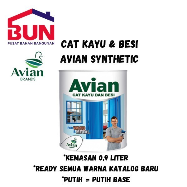 Cat Avian 1kg Kayu &amp; Besi - sw putih