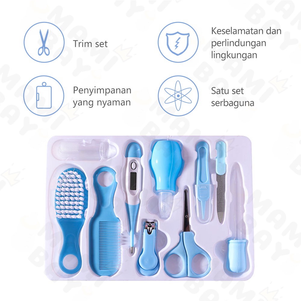 OKEYI Baby Care Kit Set 10 in 1/Gunting kuku bayi/Sisir Baby/Kado lahiran newborn