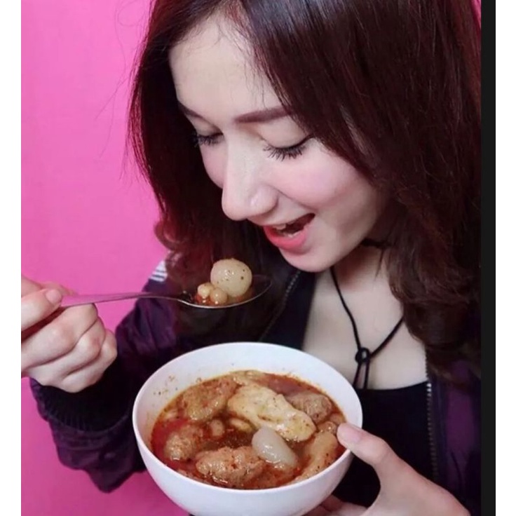 

baso Aci isi kezu mozzarella gurih pedas isi 6 butir sudah komplit bumbu toping dll harga reseller