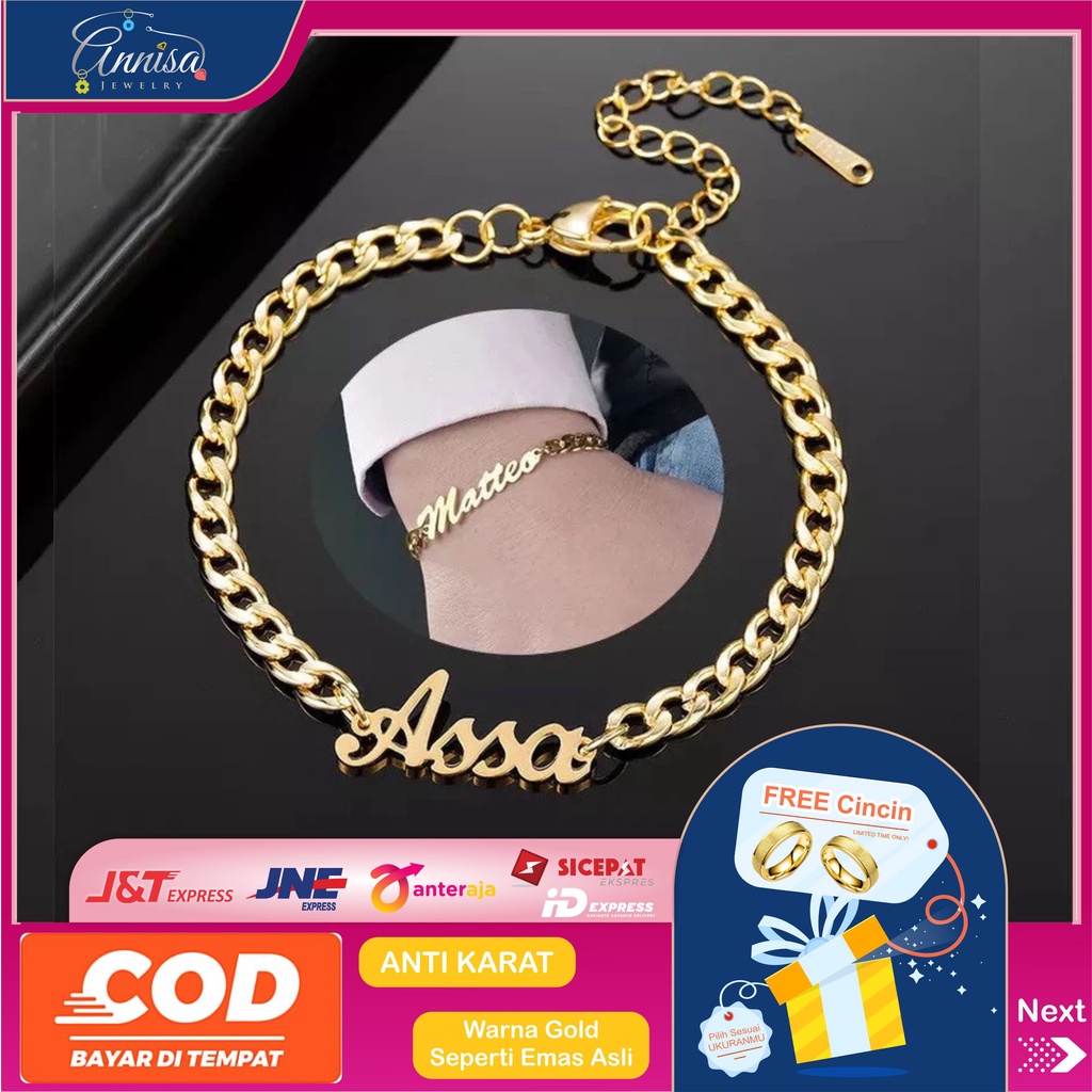 Gelang Gold/Silver Anti Karat Free Cincin