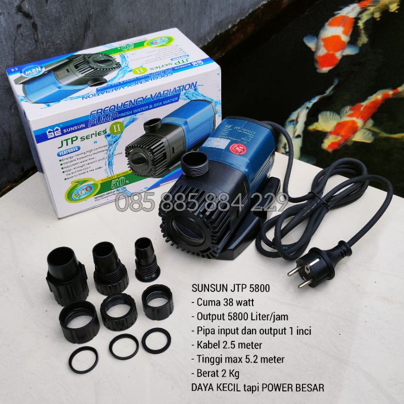 SUNSUN JTP 5800 / JTP5800 POMPA KOLAM KOI LOW WATT