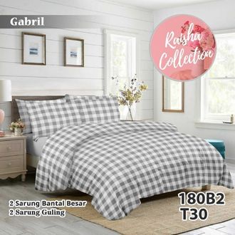 Sprei Homemade Aesthetic Minimalis/Sprei Kotak Ala Korea Size 180X200 Ukuran King T20 dan T30 Free Dua Sarung Bantal Dua Sarung Guling