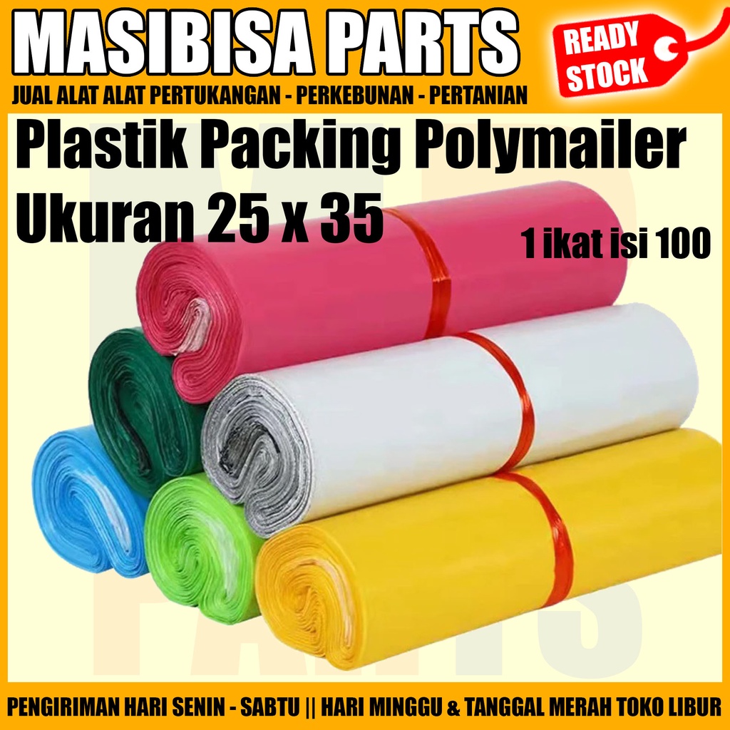 Plastik Packing Polymailer / Kantong Plastik Olshop Ukuran 25 x 35