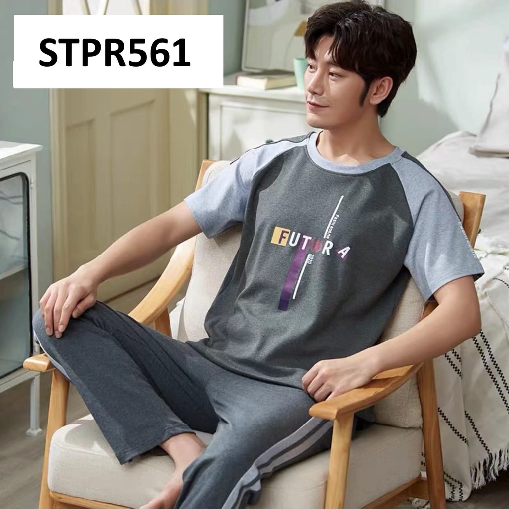 Piyama Pria Baju Tidur Pria Lengan Pendek Casual Trendy