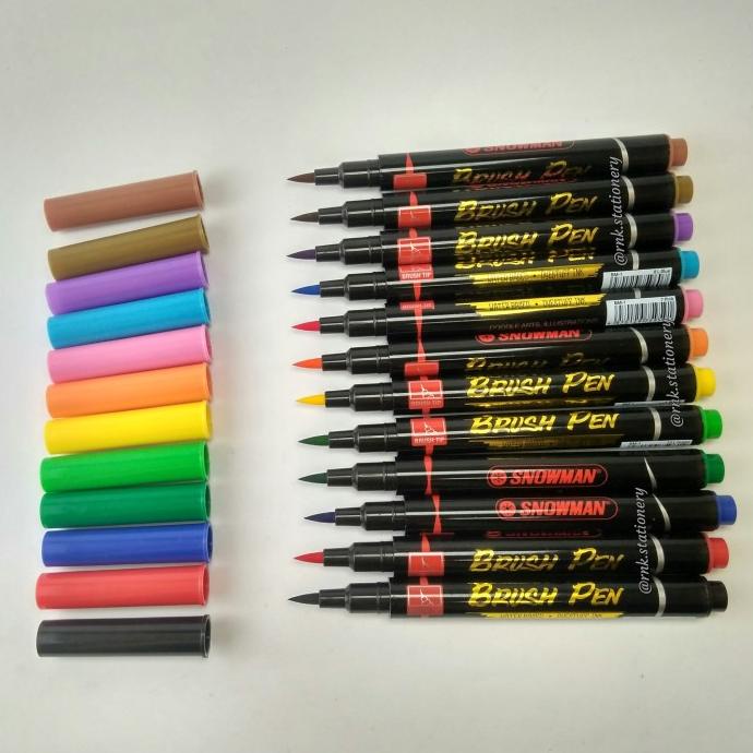 

SNOWMAN BRUSH PEN SET 12 WARNA KALIGRAFI BM - 12