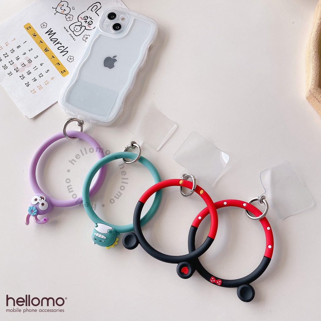 Gelang Hp Silikon Gantungan Tangan Handphone Silicone Holder Bulat Anti Jatuh Bangle Hp Silikon Lanyard