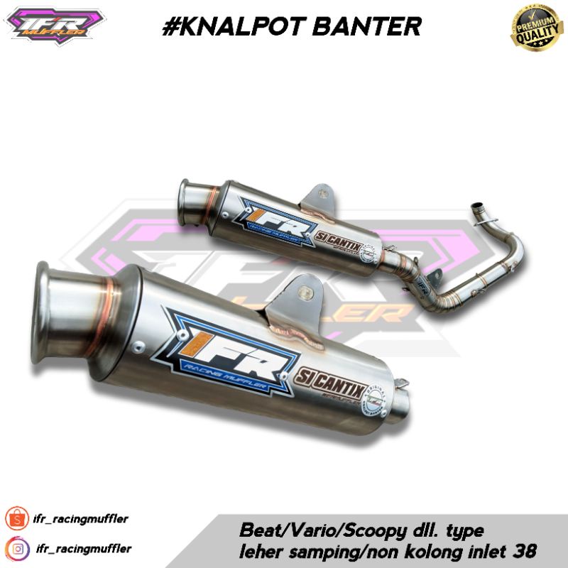 Knalpot beat/scoopy/vario full stainless bending original IFR