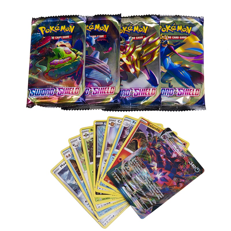 54pcs Kartu Pokemon Vmax Bahasa Inggris Warna Emas Untuk Koleksi