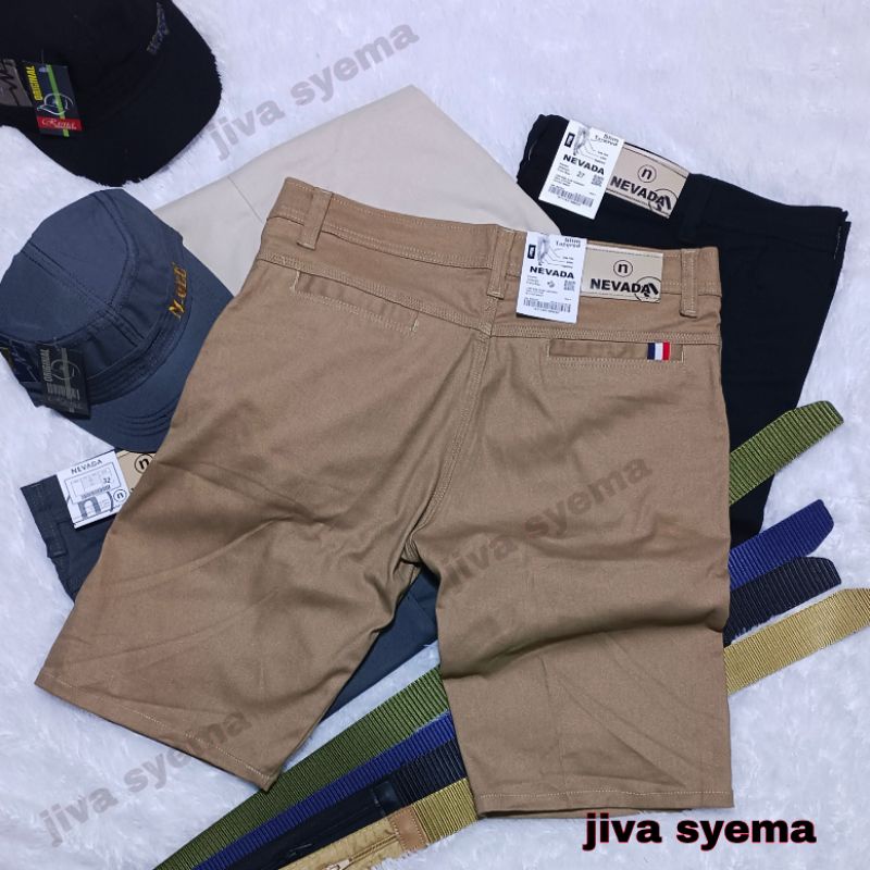 Celana pendek chinos Pria chino Slimfit Cowok Dewasa