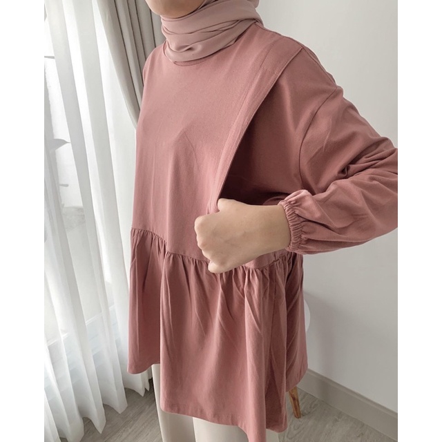 Bymeldev Ruffle Oversized Top Nonbusui Busui