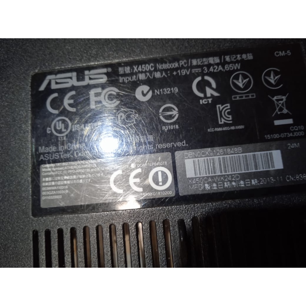 CASING BAWAH  BUTTOM ASUS X450C A450C