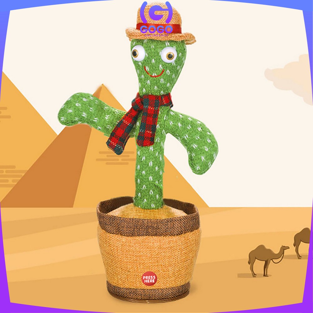 GOGO-M179 Mainan Kaktus Bergoyang Dancing Cactus Boneka Kaktus Goyang dan Bicara Kaktus Joget Ngomong