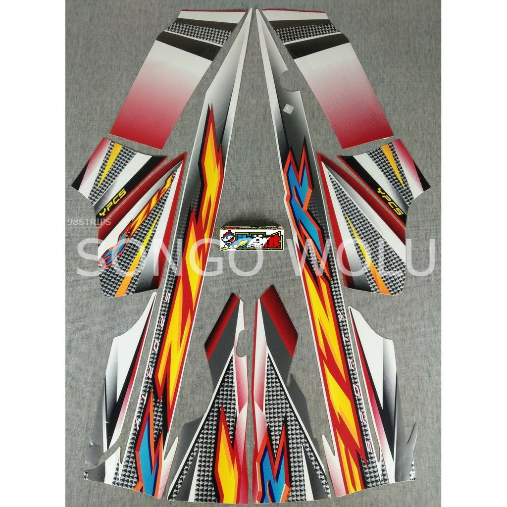 STRIPING FIZR MERAH PUTIH 2004 STIKER LIS STANDAR ORI FIZ R