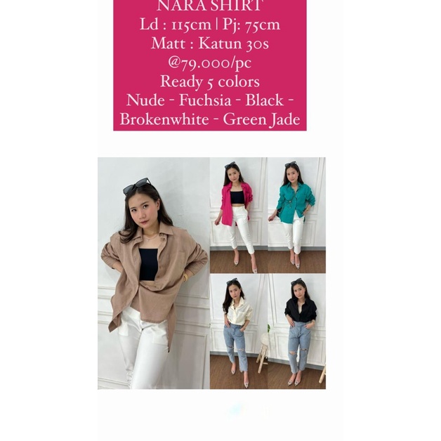 nara shirt - Fuschia