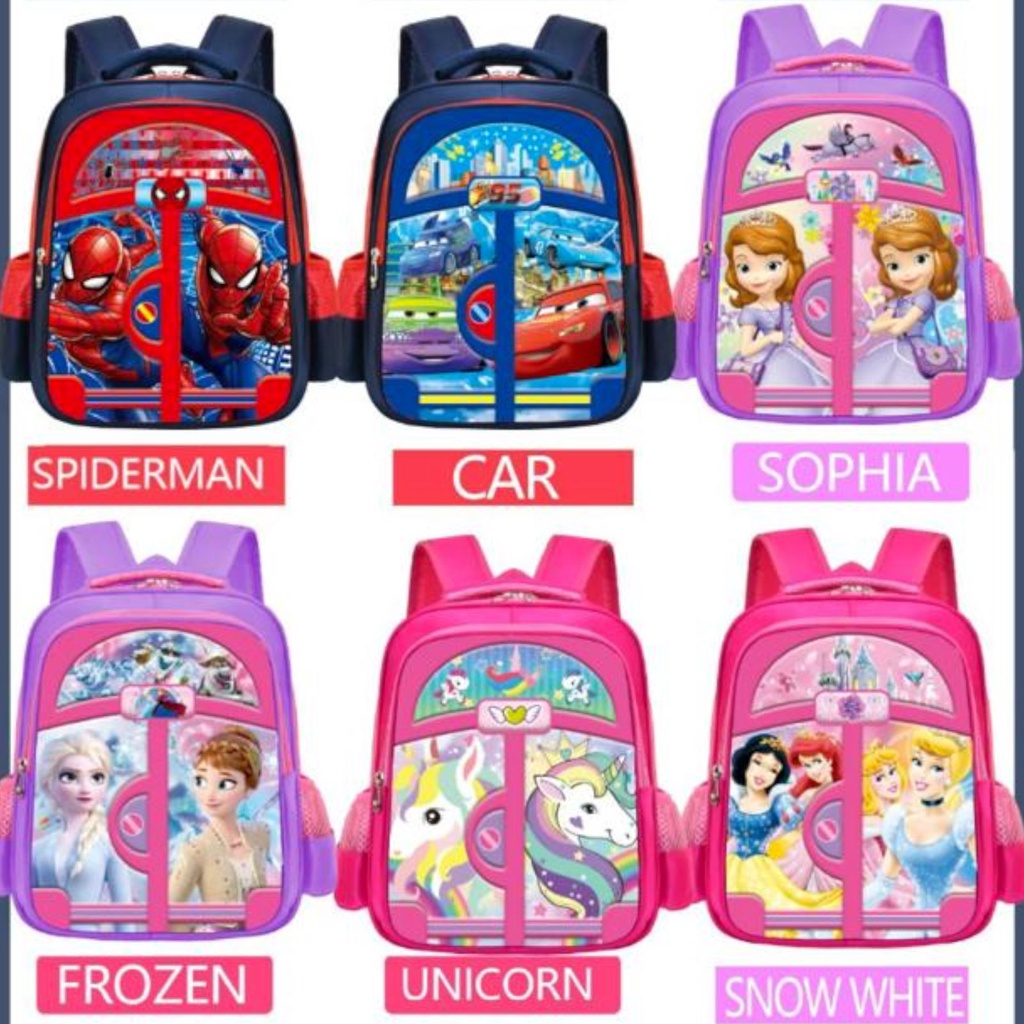 SMARTGIRL CUCI GUDANG NEW TAS RANSEL ANAK SEKOLAH TK IMPORT 3D 00034-00069