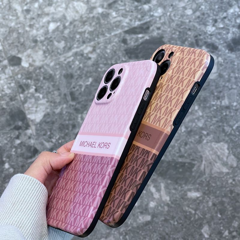 Luxury IMD Case HP iP iPhone X Xr Xs Max14 Plus+Apple11 12 13 Pro Max Sarung Silikon Wanita Casing HP Michael Kors MK Fashion Brand